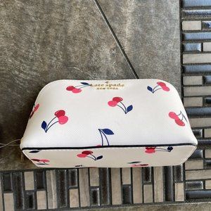 Kate Spade Dancing Cherrie Small Cosmetic Case Cream Multi